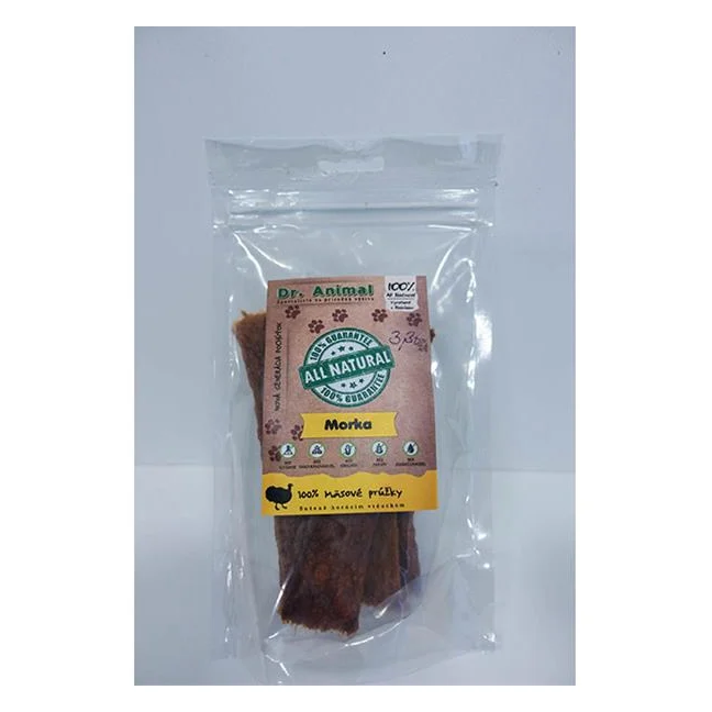 Pamlsok Dr. Animal morka mäs. prúžky 80g