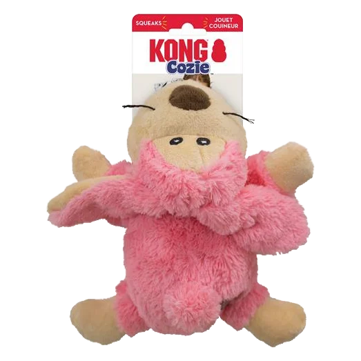 Hračka Kong Dog Cozie Pastels zvieratko s pískatkom M polyester