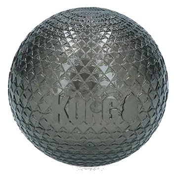 Hračka Kong Dog DuraMax Lopta s pískatkom šedá, guma, M - prieme, 6 cm