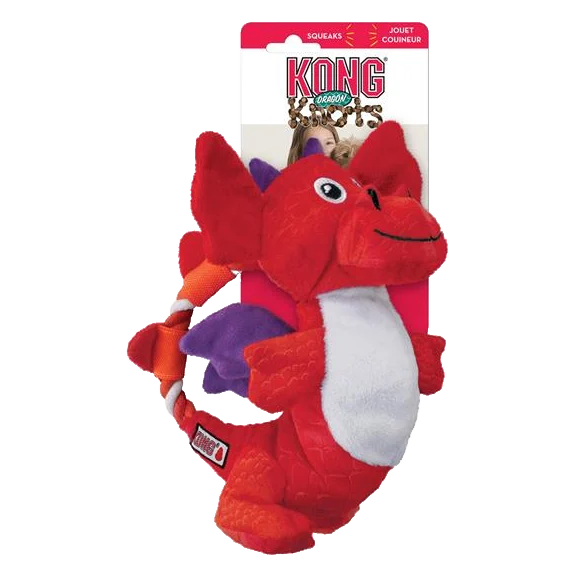 Hračka Kong Dog Dragon Knots dráčik s povrazom mix polyester M/L