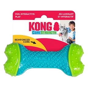 Hračka Kong Dog Corestrength Kosť, zeleno-modrá, guma, S/M