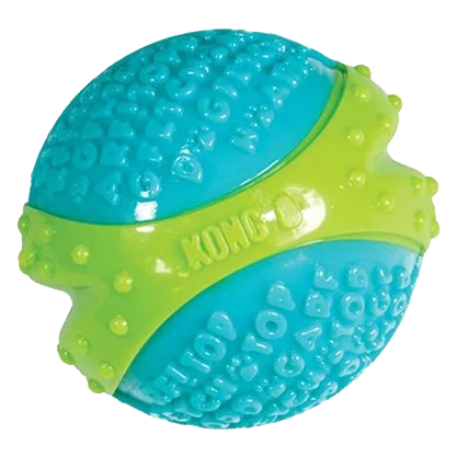 Hračka Kong Dog Corestrength Lopta, zeleno-modrá, guma, L - 7 cm