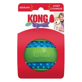 Hračka Kong Dog Squeezz Goomz Lopta, TPE, zeleno modrá  M
