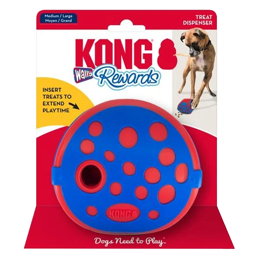 Hračka Kong Dog Rewards WALLY  plniaca, červená/modrá, guma termoplastická,M/L