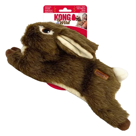 Hračka Kong Dog Wild Low Stuff Rabbit zajačik s pískatkom M EU polyester