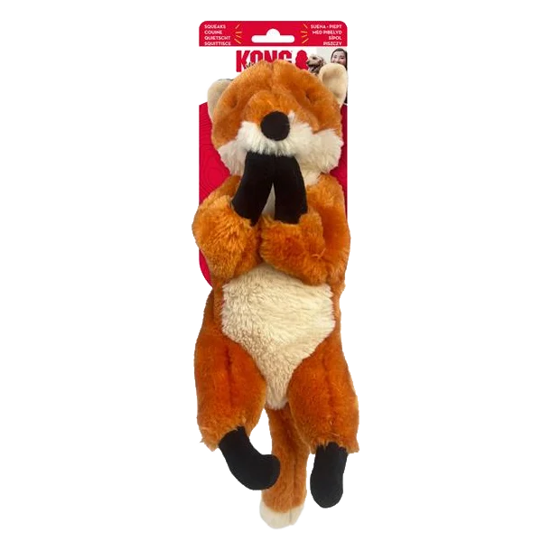 Hračka Kong Dog Wild Low Stuff Fox Líška s pískatkom M polyester