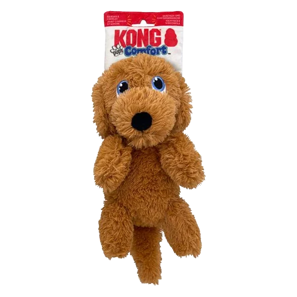 Hračka Kong Puppy Goldie šteniatko s pískatkom polyester M