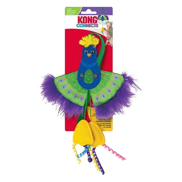 Hračka Kong Cat Connects™ Peacock Páv farebný polyester