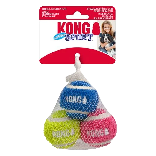 Hračka Kong Dog Sport Softies Loptičky tenis 3ks guma vulkanizovaná S