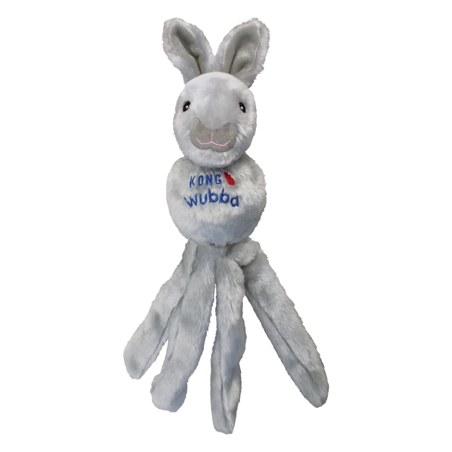 Hračka Kong Dog Wubba Friends (medveď - líška - zajac), pískacia, vinyl, S