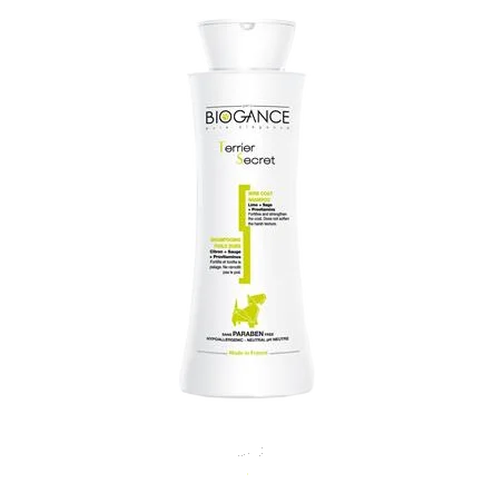 Šampón BIOGANCE Terrier Secret (Wire Coat) 250 ml  (pre teriéry)