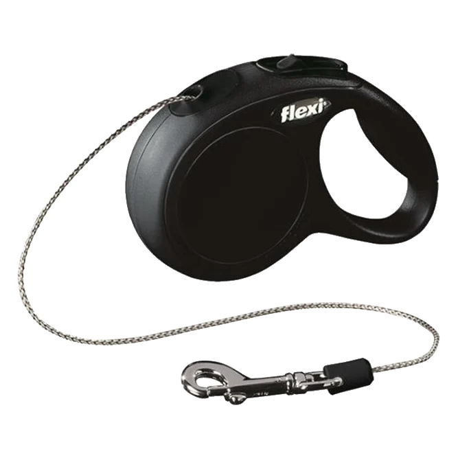 Vodítko Flexi Classic NEW lanko XS 3 m čierne (do 8 kg)