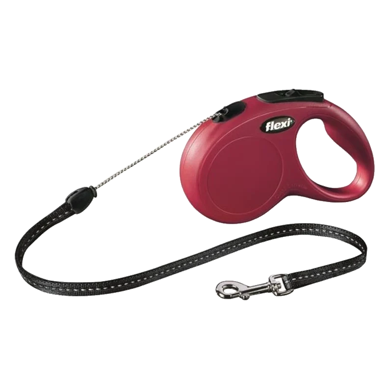 Vodítko Flexi Classic NEW lanko S 5 m červené (do 12 kg)