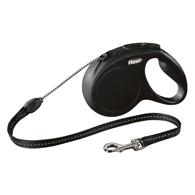 Vodítko Flexi Classic NEW lanko M 5 m čierne (do 20 kg)