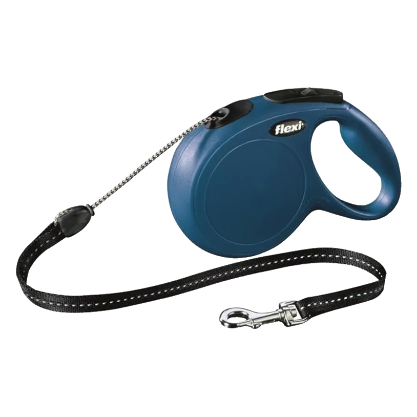 Vodítko Flexi Classic NEW lanko S 8 m modré (do 12 kg)