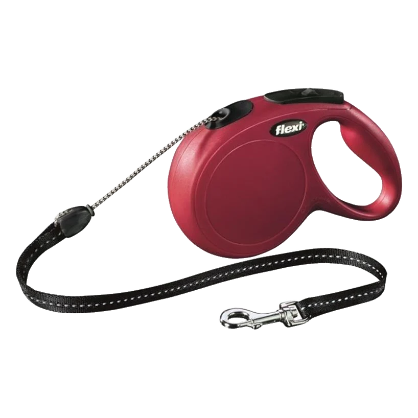 Vodítko Flexi Classic NEW lanko M 8 m červené (do 20 kg)