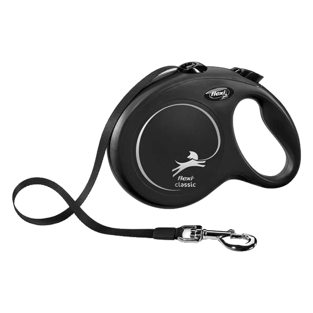 Vodítko Flexi Classic NEW páska L 8 m čierne 50 kg