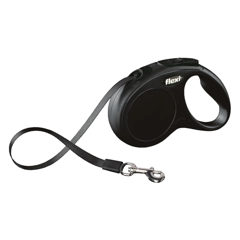 Vodítko Flexi Classic NEW páska S 5 m čierne (do 15 kg)