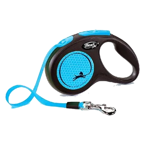 Vodítko Flexi New Neon páska S 5 m modré (do 15 kg)