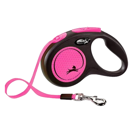 Vodítko Flexi New Neon páska M 5 m ružové (do 25 kg)