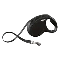 Vodítko Flexi Classic NEW páska M 5 m čierne (do 25 kg)