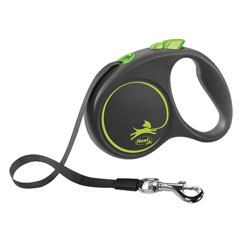 Vodítko Flexi Black Design páska L 5 m zelené (do 50 kg)