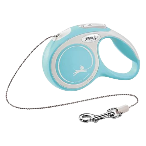 Vodítko Flexi New Comfort lanko M 5 m svetlomodré (do 20 kg)