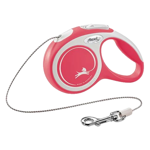 Vodítko Flexi New Comfort lanko M 5 m červené (do 20 kg)