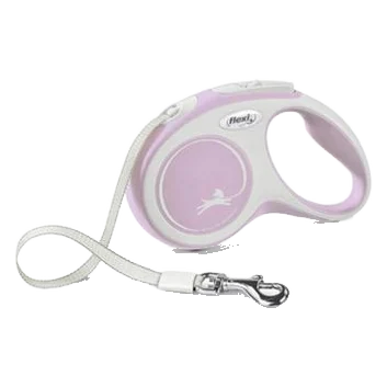 Vodítko Flexi New Comfort páska M 5 m svetloružové (do 25 kg)
