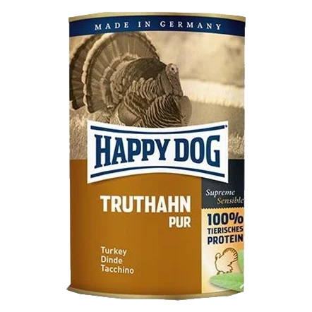 Happy Dog PREMIUM - Fleisch Pur - morčacie mäso konzerva 400 g