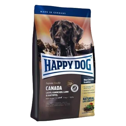 Happy Dog SUPER PREMIUM - Supreme SENSIBLE - Canada losos, králik, jahňacina a zemiaky 1 kg