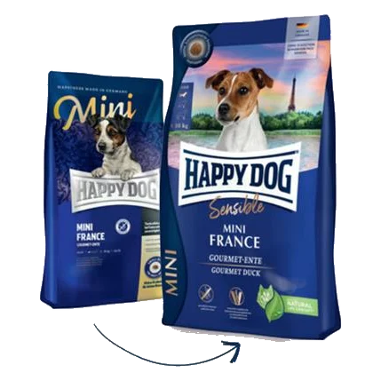 Happy Dog SUPER PREMIUM - Sensible MINI - France kačica a zemiaky 4 kg