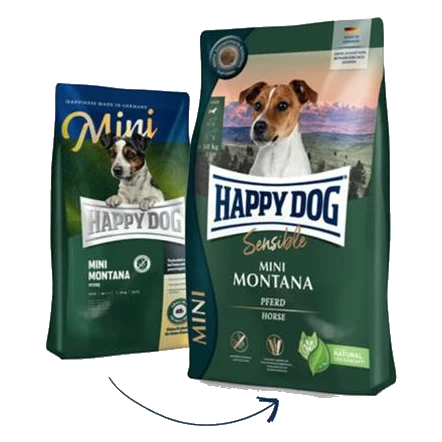 Happy Dog SUPER PREMIUM - Sensible MINI - Montana konské mäso a zemiaky / bez obilia 0,8 kg