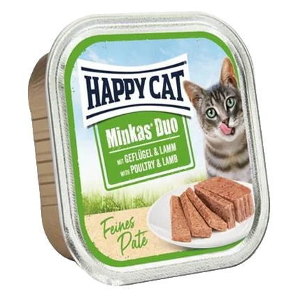 Happy Cat Minkas Duo Paté - Hydina & Jahňa 100 g
