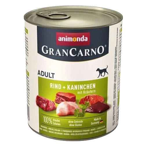 Animonda GRANCARNO® dog adult hovädzie,králik,bylinky bal. 6 x 800g konzerva
