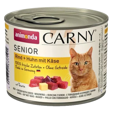 Animonda CARNY® cat Senior hovädzie,kura a syr bal. 6 x 200 g konzerva