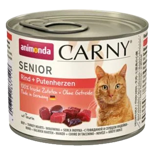Animonda CARNY® cat Senior hovädzie a morčacie srdiečka bal. 6 x 200 g konzerva