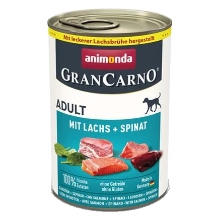Animonda GRANCARNO® dog adult losos a špenát bal. 6 x 400g konzerva