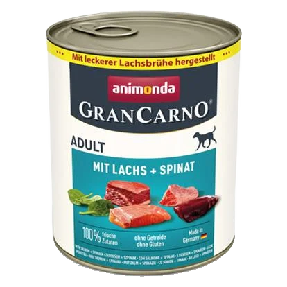 Animonda GRANCARNO® dog adult losos a špenát bal. 6 x 800g konzerva