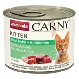 Animonda CARNY® cat Kitten hovädzie, kuracie mäso a králik bal. 12 x 200 g konzerva