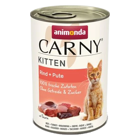 Animonda CARNY® cat Kitten hovädzie mäso a morka bal. 12 x 400 g konzerva