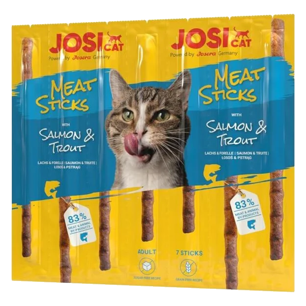 JosiCat pamlsok Cat Meat Sticks Salmon&Trout 35 g