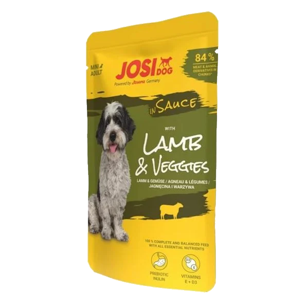 JosiDog kapsička Mini Dog Lamb&Veggies in Sauce 100 g