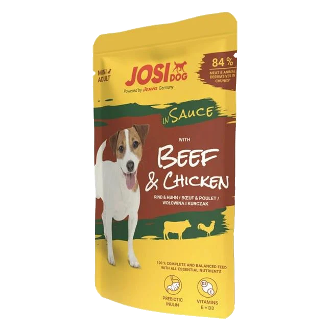 JosiDog kapsička Mini Dog Beef&Chicken in Sauce 100 g