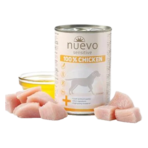 NUEVO dog Sensitive 100% Chicken bal. 6 x 400 g konzerva