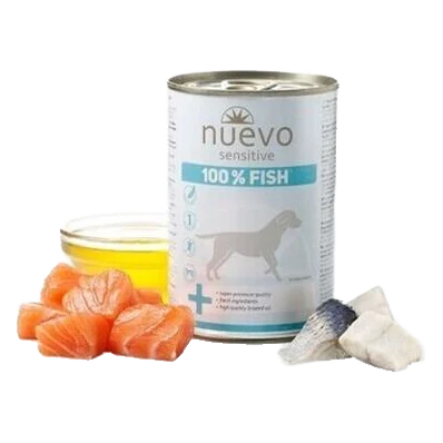 NUEVO dog Sensitive 100% Fish bal. 6 x 375 g konzerva