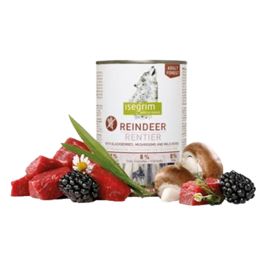 ISEGRIM dog Adult Mono Reindeer with blackberries konz. 400g