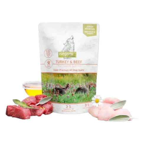 ISEGRIM dog Junior Isegrim Roots, Turkey & Beef bal. 7 x 410 g kapsičky