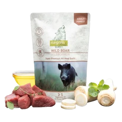 ISEGRIM dog Monoprotein Isegrim Roots, Wild Boar bal. 7 x 410 g kapsičky