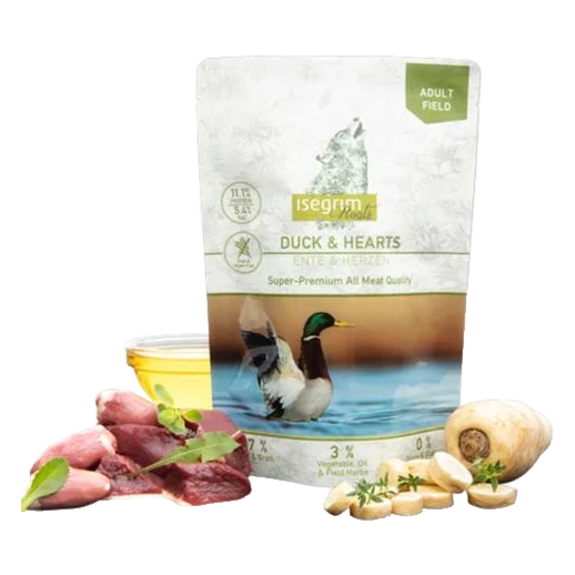 ISEGRIM dog Adult Isegrim Roots, Duck & Hearts  bal. 7 x 410 g kapsičky